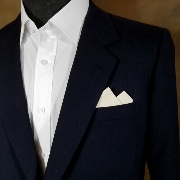 New - Ivory Cotton Pre-Folded Pocket Square Handkerchief Insert - Picture 1 of 6